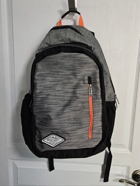 Kelty Built Backpack Heather Gray Orange Laptop School Work Outdoors Hiking